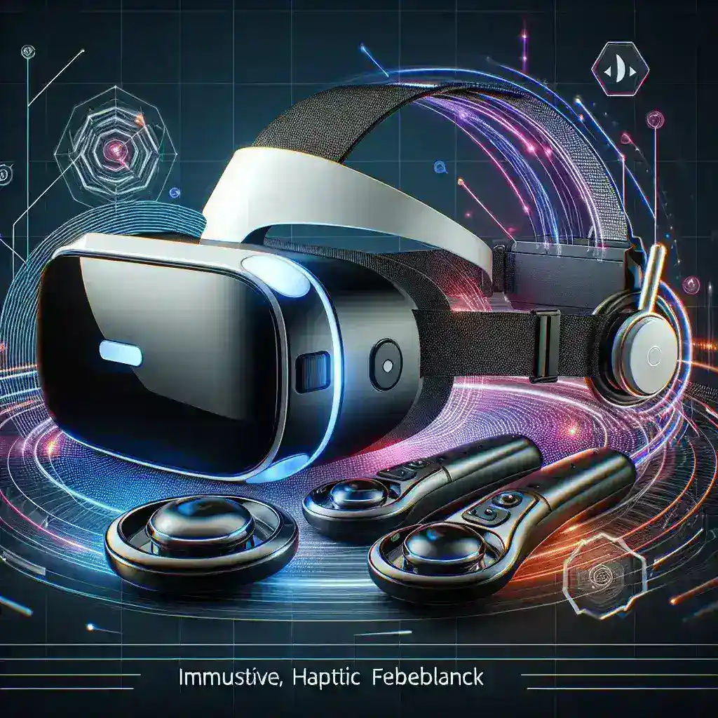 "Imagen del Oculus Quest Pro con nuevos controladores hápticos, mostrando la tecnología avanzada para una experiencia de realidad virtual envolvente."